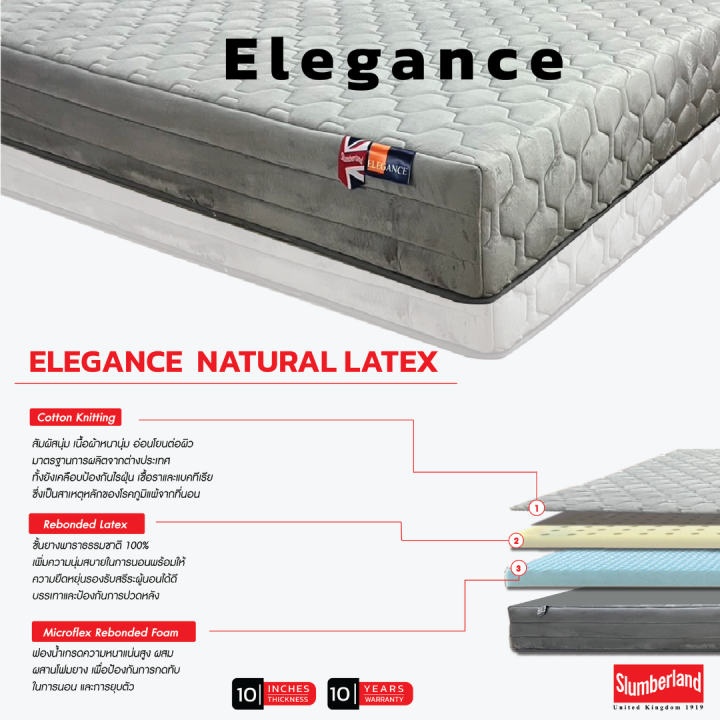 slumberland-ที่นอนยางอัด-รุ่น-elegance-หนา10นิ้ว-แถมฟรี-ชุดผ้าปูและหมอนหนุน