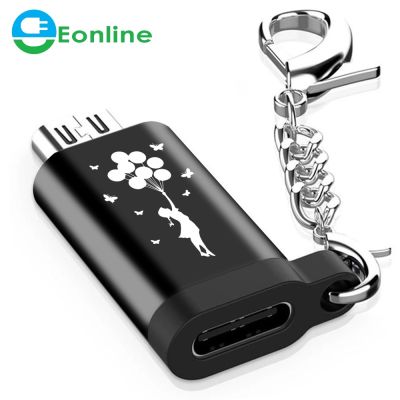 Eonline 3D USB Type C Female to Micro USB Male Converter Type-C OTG Charging Data Sync Adapter for Samsung Xiaomi OTG adapter