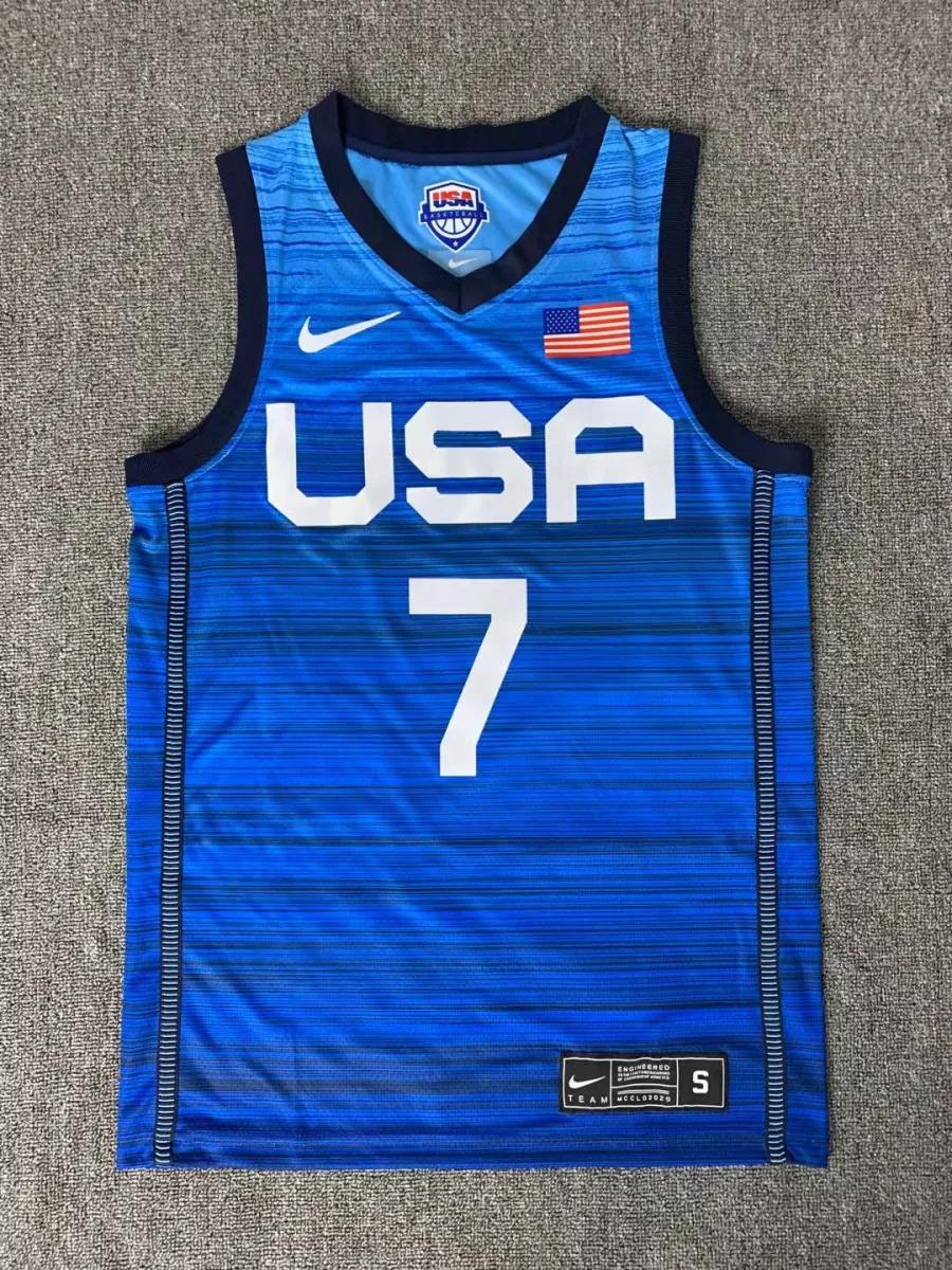 Hot Pressing Custom Authentic Jersey 21 Team Usa Basketball Tokyo Olympics Kevin Durant Bam Adebayo Devin Booker Khris Middleton Blue Swingman Jersey Lazada