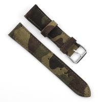 Onthelevel Camouflage Watch Strap Suede Leather Watch Band 18 20 22mm Replacement Watchband For Military Sports Watch E