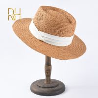 RH Summer Women Jazz Beach Hat Female Casual Panama Hat Lady Brand Classic Bowknot Straw Cowboy Sun Cap Women Fedora