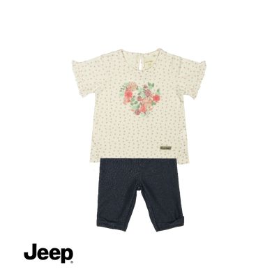 Jeep BABY GIRL 2-IN-1 เสื้อแขนสั้น และชุดขายาว สําหรับเด็กผู้หญิง 771240-776173 br
