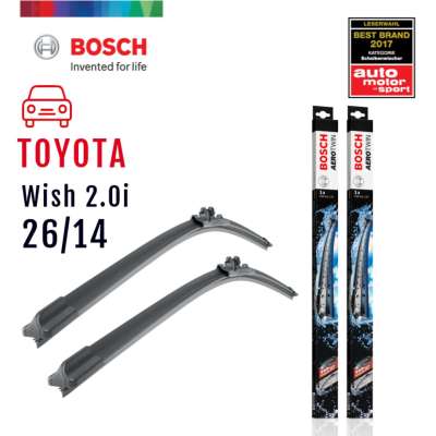 Bosch ใบปัดน้ำฝน Toyota Wish ปี 2003-2009 ขนาด 26/14 นิ้ว รุ่น Aerotwin