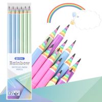 12pcs/box Rainbow Paper Pencil Set Student Writing And Painting HB Professional Art Sketch Comic Pencil Office School Supplies