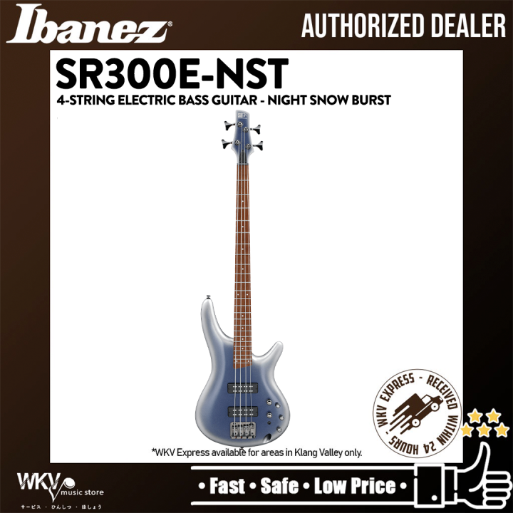 Ibanez Standard SR300E 4String Electric Bass Guitar Night Snow Burst