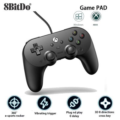 8BitDo Pro 2 Wired Controller สำหรับ Xbox Series, Series S, X, Xbox One, Windows 10, 11 Audio Jack Vibration Game Controller Handle