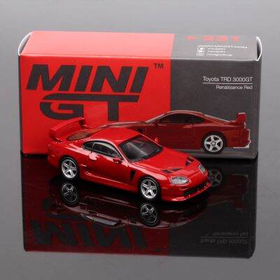 TSM Minigt 1:64 Scale Mini Toyota Supra TRD 3000GT Sports Vehicle Metal Diecast Model Car Toy Red Miniatures Collectibles