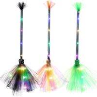 【LZ】△❈✜  Iluminado Halloween Witch Broom Vassouras para Cosplay Decoração