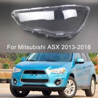 ฝาครอบกระจกเลนส์ไฟหน้าไฟหน้าเคสใสโป๊ะโคมไฟไฟหน้ารถสำหรับ Mitsubishi ASX 2013 ~ 2018