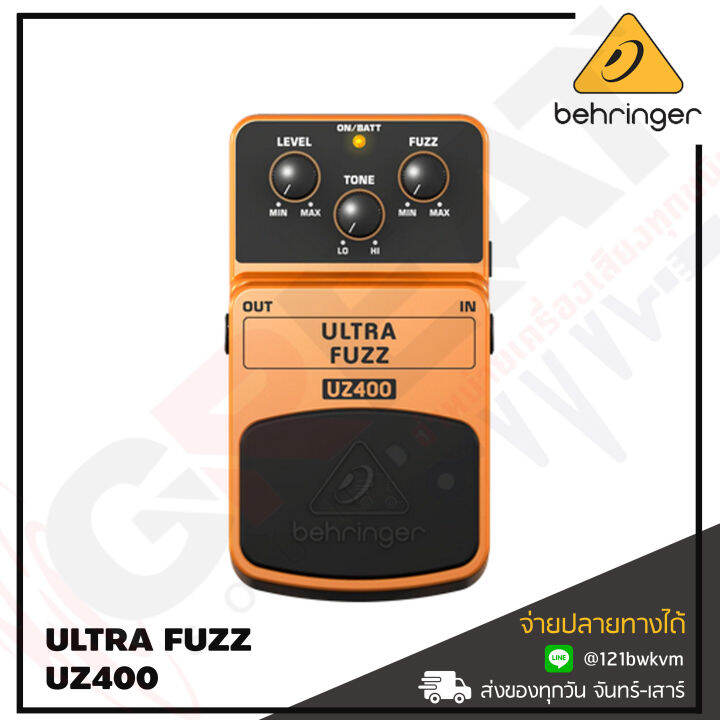 behringer-ultra-fuzz-uz400-เอฟเฟ็คกีตาร์ที่ให้เสียงแตกแบบ-ultra-fuzz-distortion-สินค้าใหม่แกะกล่อง-รับประกันบูเซ่