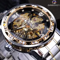 ---Fashion mens watch238814❖✔ New forsining rich hollow out diamond watch mens fashion leisure classic popular manual mechanical watch