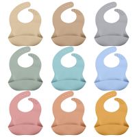 【CC】 Baby Bibs Silicone Feeding Bib Adjustable Saliva Dripping Soft Edible Drooling Scarf