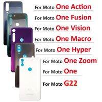 ใหม่สำหรับ Motorola Moto One G22แอคชั่นฟิวชั่น Hyper Zooom มาโครที่คลุมแบตเตอรี่สำรองฝาหลังเคสด้านหลังประตู