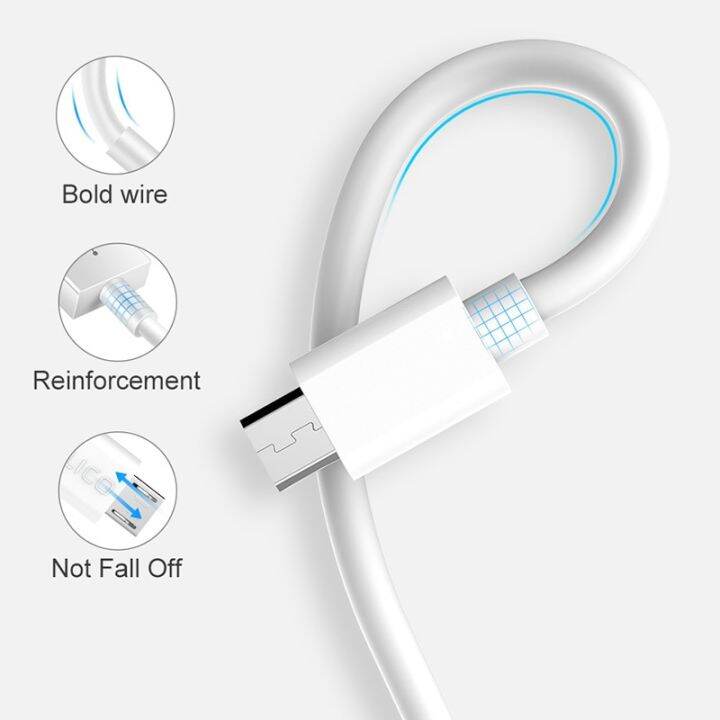 cod-free-cas-anlei3-สายเคเบิลใหม่ยาว1ม-2ม3ม-5ม-ไมโคร-usb-สายเคเบิลข้อมูลสายชาร์จโทรศัพท์อะแดปเตอร์สำหรับ-samsung-สีขาวสำหรับ-xiaomi-lg