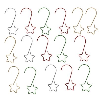 160Pcs Christmas Ornaments Hooks Star-Shaped Tree Hangers Metal Hanging Hooks for Hanging Christmas Tree Decorations