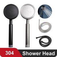 304 Stainless Steel Showerhead Accessories Black Silver Anti-Fall Rainfall High Pressure Shower Head with Hose Holder for Bath Showerheads