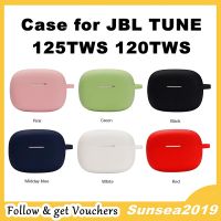 เคส Case for JBL Tune 120TWS T125 TWS Earbuds, ฝาครอบซิลิโคนกันกระแทกพร้อมตะขอคาราบิเนอร์