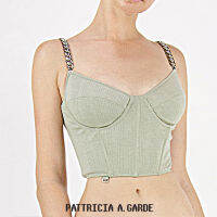 PATTRICIA A.GARDE Knit Corset with Metal Chain คอร์เซ็ตผ้าเจอร์ซี่แต่งด้วยโซ่