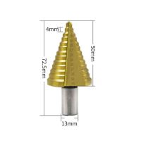 GJPJ-Binoax 5-35mm Hss Titanium Core Step Drill Tool 13 Steps Multiple Hole Metals Platic Wood Cone Drill Bits