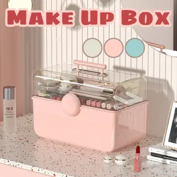 1pc Cosmetic Storage Box, Multifunctional Dustproof Makeup storage Box,  Clear Make Up Case