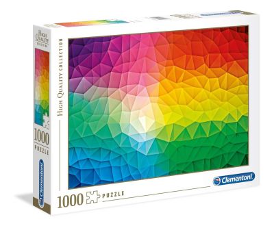 Italy imported clementoni adult jigsaw puzzle rainbow gradient 1000 pieces difficult color change