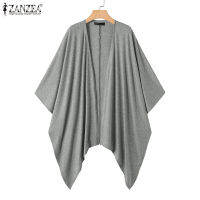 Muangee เสื้อถักแฟชั่น3/4แขน Batwing สำหรับผู้หญิงเสื้อคาร์ดิแกนสีพื้นทรงหลวมมีชายเสื้อ #3