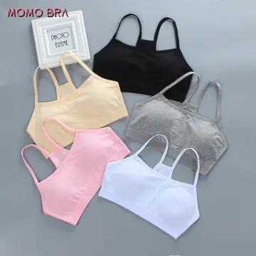 Girl Training Bra with Removable Sponge Pad Fashion Letters 8-16Y Teenage  Double-layer Cotton Sport Bralette Kids Girls Underwire Free Soft Puberty  Underwear