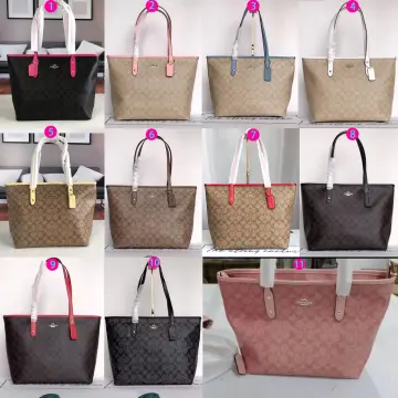 Jual coach original tote bag top zip signature 58292