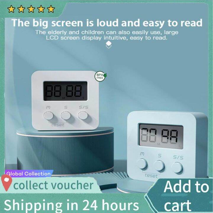 2 Pack Timer, Kitchen Timer, Magnetic Digital Timers Loud Alarm Kitchen  Timers for Cooking, Upgrade Silent Classroom Timer for Kids (excluding