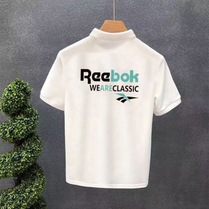 original-reebok-reebok-mens-summer-dress-japanese-style-stand-collar-elegant-simple-casual-high-end-polo-shirt-short-sleeved-lapel-top