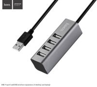 4sshop-HOCO HB1 4-Port USB HUB เพิ่มช่องเสียบusb(ดำ)