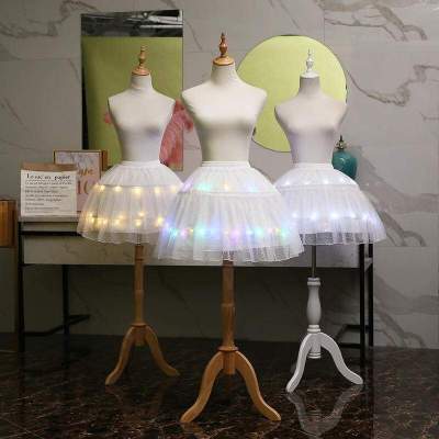 LED Light Up Lolita Skirt Brace Adjustable Luminous Anime Petticoat Cosplay Costume