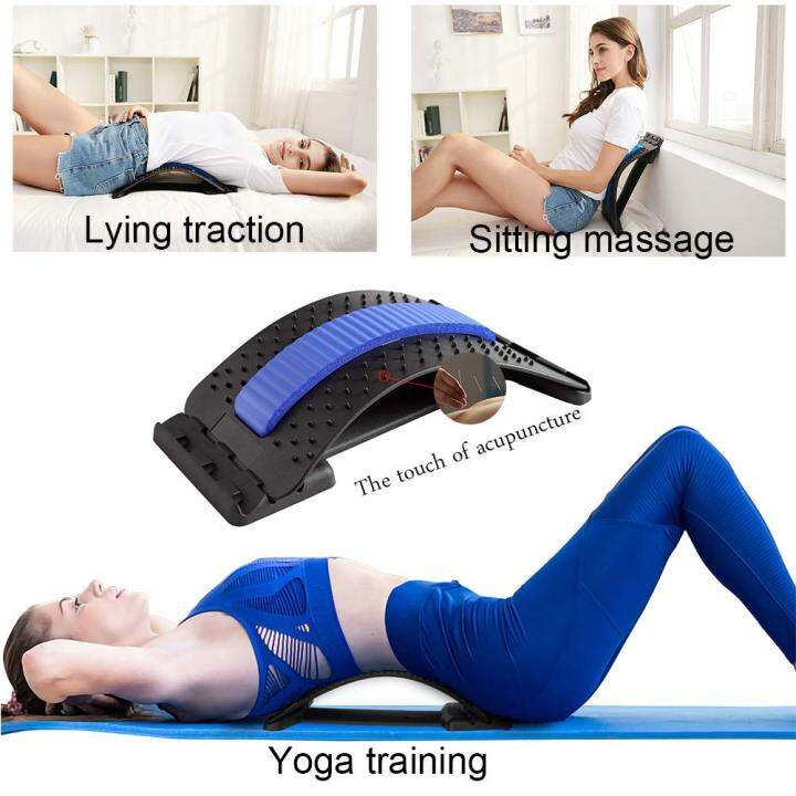 Back Massager Lumbar Support Stretcher Spinal Board Back Stretcher Lower  and Upper Muscle Pain Relief for Herniated Disc