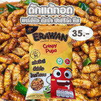 แมลงทอด ดักแด้ทอด(หนอนไหมสุรินทร์)มี4รส ตราเอราวัณ ERAWAN สุรินทร์ ราคาถูกที่สุด