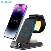 ZZOOI 5 in 1 Wireless Charger For iPhone 14 Pro Max 13 12 11 Apple Watch Series 8 7 Charger Dock 15W Fast Charging Station For Airpods