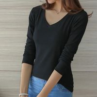 WomenS T-Shirt Long Sleeve Winter Bottoming Top Solid Color Spring Tees Female Clothing