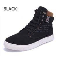 【Size 39~47】Men Spring Autumn Casual High Top Canvas Sneakers