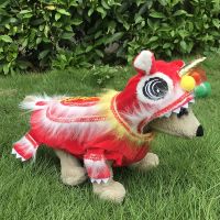 [COD] Manufacturers wholesale dog clothes lion dance costume autumn and winter funny festive Chinese New Year pet