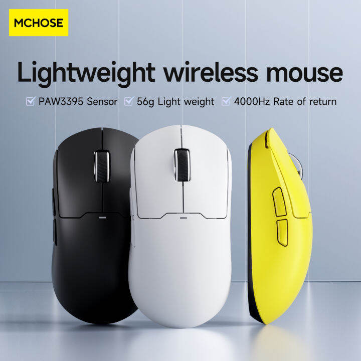 Mchose A5 56g Lightweight wired+2.4g+bluetooth mouse 4000hz high