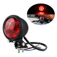 Fanale Posteriore Per Moto LED Lampada Freno Posteriore ต่อ Cruiser Cafe Boer Pickper Alloggernero Luci Freno ใน Plastica Rossa