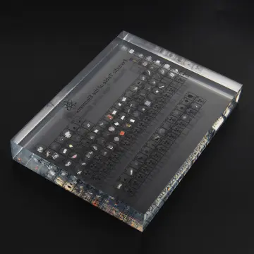 Chemical Element Display Acrylic Periodic Table with 83 Real Elements  Samples