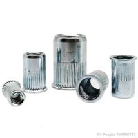 ✁ 10/20pcs M3 M4 M5 M6 M8 M10 M12 Zinc Plated Carbon Steel Knurled Small Countersunk Head Rivet Nut Bind Insert Rivnut Nutsert