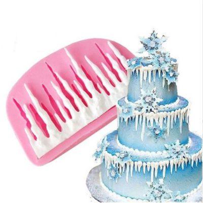 Fondant Cake Decorating Tool With Icicle Design Ice-themed Cake Decorating Tool Frozen Fondant Cake Decoration Tool Sugarcraft Icicle Border Mold Icicle Border Silicone Mold