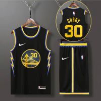 เสื้อกีฬาบาสเก็ตบอล ลายทีม NBA jersey Golden State Warriors 30# Curry 75th สีดํา 2022
