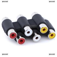 yescont 1PC 3 RCA AV audio video female to female jack coupler adapter 3RCA connector