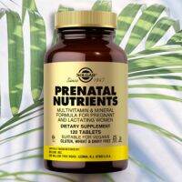 30% Sale!! EXP: 01/2024 วิตามินบำรุง สำหรับสตรีมีครรภ์ และให้นมบุตร Prenatal Nutrients 120 Tablets (Solgar®)