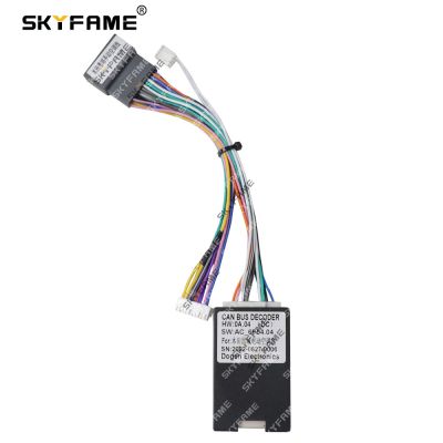 SKYFAME Car Wiring Harness Adapter Canbus Box MT AC Decoder Tesla Style Android Radio Power Cable For Honda Civic