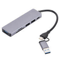 Type C usb3.0 hub pd เครื่องขยายการชาร์จอย่างรวดเร็ว เครื่องแยกสาย sd tf ท่าเรือขยายมัลติฟังก์ชั่นหนึ่งสำหรับหก