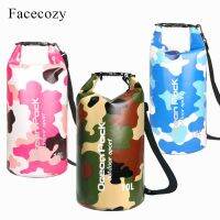 Facecozy Waterproof Swimming Dry Bags Camo Pocket 2/3/5/10/15/20/30L Water Resistant Beach Rafting Ocean Pack River Trekking Bag