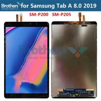 หน้าจอ LCD ของแท็บเล็ตสำหรับ Samsung Galaxy Tab A 8.0หน้าจอแอลซีดี2019หน้าจอสัมผัสแอลซีดีสำหรับ SM-P200 P205เครื่องอ่านพิกัดหน้าจอสัมผัส